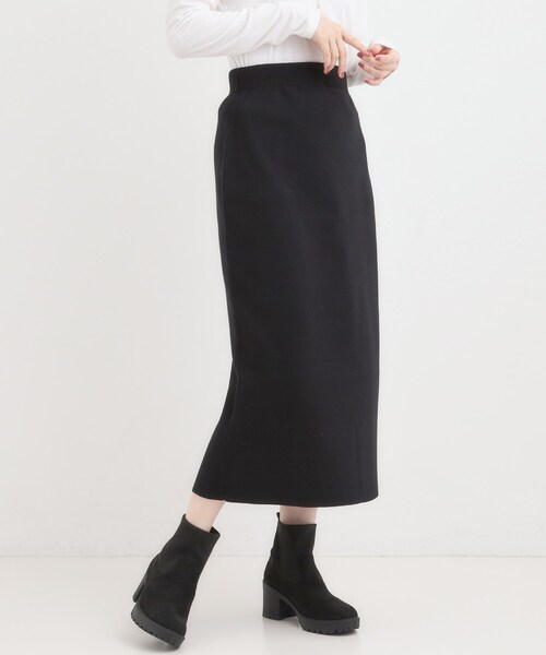 SHOO・LA・RUE（シューラルー）の「【毛玉レス/洗える】すっきり見えが叶う ナロースカート（スカート・レディース・ブラウン系その他/ブラック・04/03/02/01）」の2枚目の写真