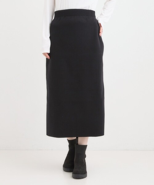 SHOO・LA・RUE（シューラルー）の「【毛玉レス/洗える】すっきり見えが叶う ナロースカート（スカート・レディース・ブラウン系その他/ブラック・04/03/02/01）」の3枚目の写真