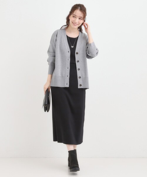 SHOO・LA・RUE（シューラルー）の「【毛玉レス/洗える】すっきり見えが叶う ナロースカート（スカート・レディース・ブラウン系その他/ブラック・04/03/02/01）」の5枚目の写真