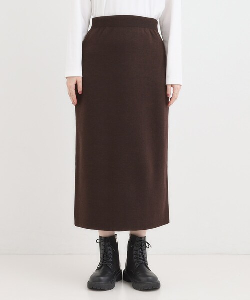 SHOO・LA・RUE（シューラルー）の「【毛玉レス/洗える】すっきり見えが叶う ナロースカート（スカート・レディース・ブラウン系その他/ブラック・04/03/02/01）」の11枚目の写真