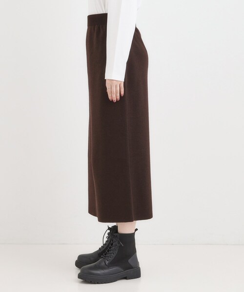 SHOO・LA・RUE（シューラルー）の「【毛玉レス/洗える】すっきり見えが叶う ナロースカート（スカート・レディース・ブラウン系その他/ブラック・04/03/02/01）」の12枚目の写真