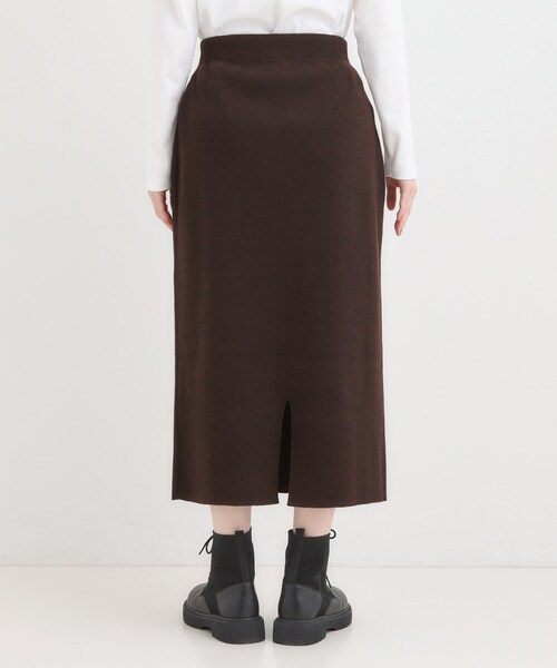 SHOO・LA・RUE（シューラルー）の「【毛玉レス/洗える】すっきり見えが叶う ナロースカート（スカート・レディース・ブラウン系その他/ブラック・04/03/02/01）」の13枚目の写真
