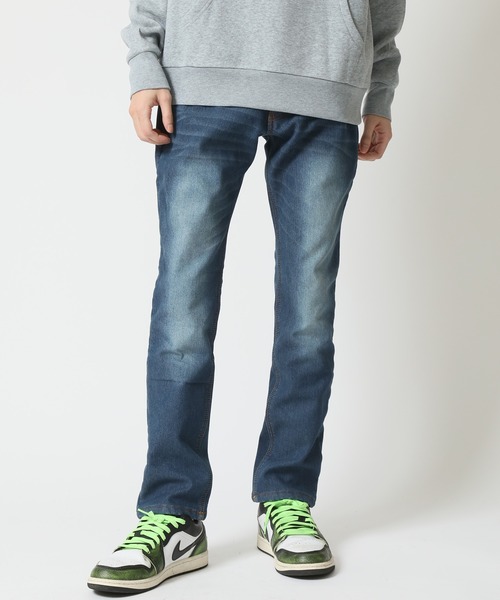 ARCADE（アーケード）の「裏地フリース ストレッチ 美脚スキニー 暖デニム & 暖チノパン（チノパンツ・メンズ・チャコール/ベージュ/ネイビー/ライトインディゴブルー/ノンウォッシュ/ブラック/カーキ・S/M/L/LL）」の7枚目の写真