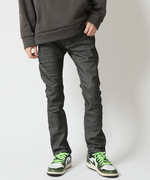 ARCADE（アーケード）の「裏地フリース ストレッチ 美脚スキニー 暖デニム & 暖チノパン（チノパンツ・メンズ・チャコール/ベージュ/ネイビー/ライトインディゴブルー/ノンウォッシュ/ブラック/カーキ・S/M/L/LL）」の3枚目の写真