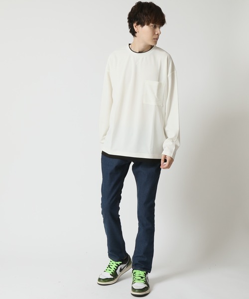 ARCADE（アーケード）の「裏地フリース ストレッチ 美脚スキニー 暖デニム & 暖チノパン（チノパンツ・メンズ・チャコール/ベージュ/ネイビー/ライトインディゴブルー/ノンウォッシュ/ブラック/カーキ・S/M/L/LL）」の18枚目の写真