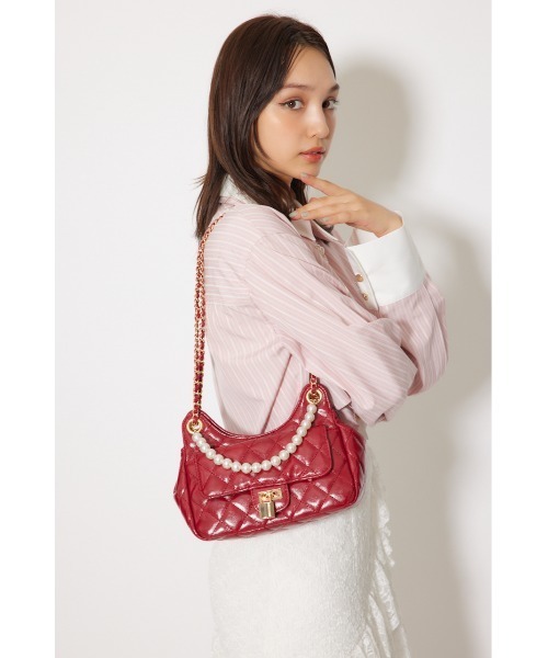 rienda（リエンダ）の「2WAYパッドロックショルダーバッグ 秋服 冬服（ショルダーバッグ・レディース・ブラック/レッド/ホワイト・FREE）」の21枚目の写真