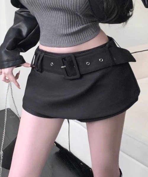 SPIGA（スピーガ）の「ﾍﾞﾙﾄ付ｼｮｰﾄﾊﾟﾝﾂ（その他パンツ・レディース・ブラック/グレー・SMALL/MEDIUM/LARGE/X-LARGE）」の3枚目の写真