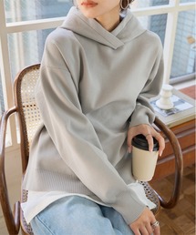 スポンディッシュニットフーディートップス