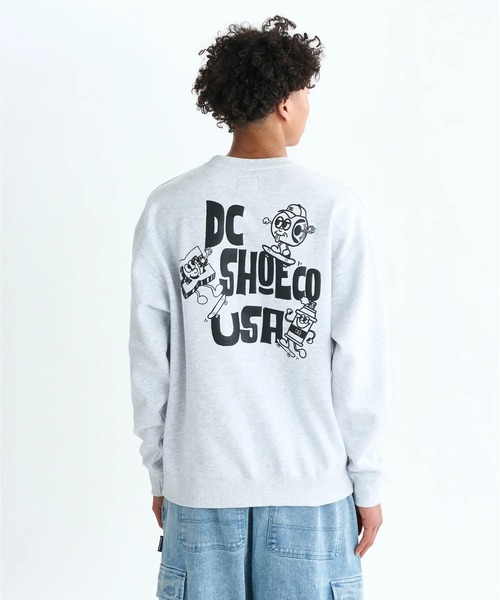 DC SHOES(ディーシーシューズ)の「25 NAUGHTY BOYS CREW/DCバックプリントクルーネックスウェットトレーナー(スウェット・メンズ・ブラック/グレー/ブラック×ピンク・MEDIUM/LARGE/X-LARGE)」の1枚目の写真