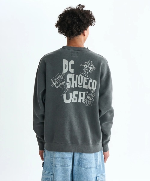 DC SHOES(ディーシーシューズ)の「25 NAUGHTY BOYS CREW/DCバックプリントクルーネックスウェットトレーナー(スウェット・メンズ・ブラック/グレー/ブラック×ピンク・MEDIUM/LARGE/X-LARGE)」の3枚目の写真