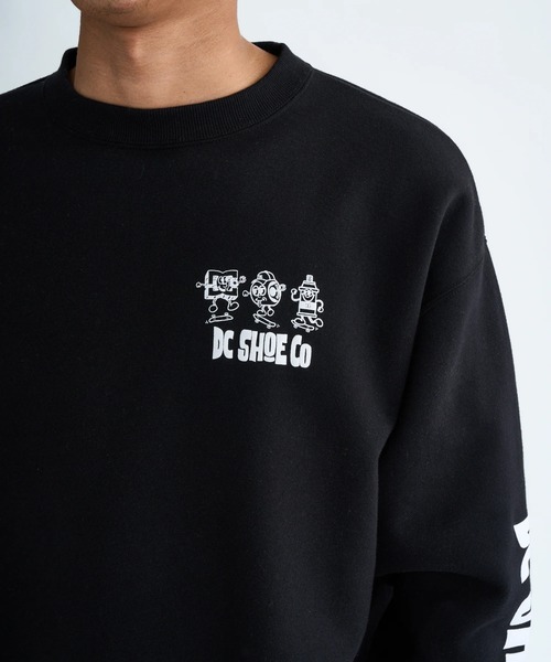 DC SHOES(ディーシーシューズ)の「25 NAUGHTY BOYS CREW/DCバックプリントクルーネックスウェットトレーナー(スウェット・メンズ・ブラック/グレー/ブラック×ピンク・MEDIUM/LARGE/X-LARGE)」の10枚目の写真