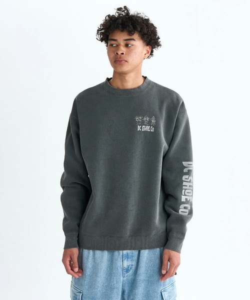DC SHOES(ディーシーシューズ)の「25 NAUGHTY BOYS CREW/DCバックプリントクルーネックスウェットトレーナー(スウェット・メンズ・ブラック/グレー/ブラック×ピンク・MEDIUM/LARGE/X-LARGE)」の6枚目の写真