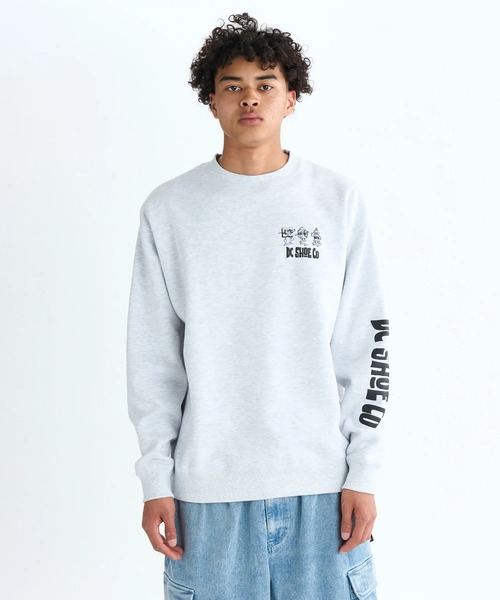 DC SHOES(ディーシーシューズ)の「25 NAUGHTY BOYS CREW/DCバックプリントクルーネックスウェットトレーナー(スウェット・メンズ・ブラック/グレー/ブラック×ピンク・MEDIUM/LARGE/X-LARGE)」の5枚目の写真
