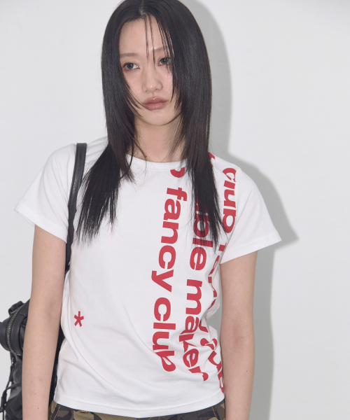 FANCY CLUB(ファンシークラブ)の「ベイウォッチ クロップTシャツ (ホワイト) F25QB103(Tシャツ/カットソー・レディース・ホワイト・FREE)」の2枚目の写真