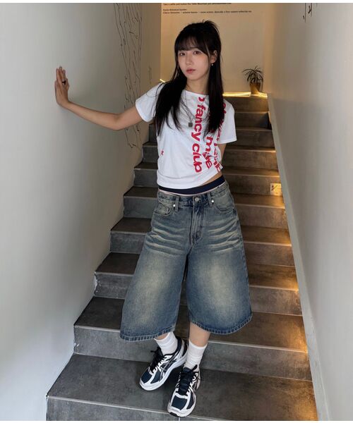 FANCY CLUB(ファンシークラブ)の「ベイウォッチ クロップTシャツ (ホワイト) F25QB103(Tシャツ/カットソー・レディース・ホワイト・FREE)」の8枚目の写真