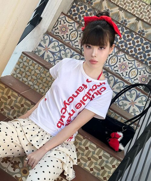 FANCY CLUB(ファンシークラブ)の「ベイウォッチ クロップTシャツ (ホワイト) F25QB103(Tシャツ/カットソー・レディース・ホワイト・FREE)」の11枚目の写真