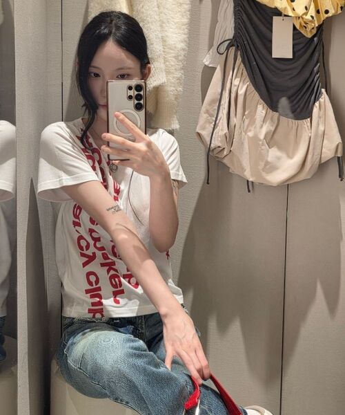 FANCY CLUB(ファンシークラブ)の「ベイウォッチ クロップTシャツ (ホワイト) F25QB103(Tシャツ/カットソー・レディース・ホワイト・FREE)」の16枚目の写真