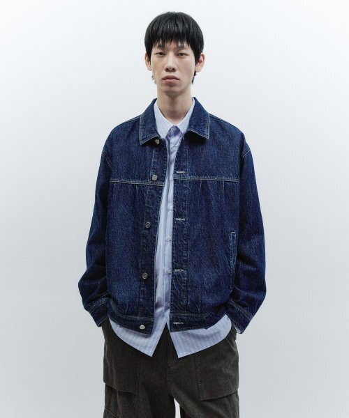 オーバーサイズトラッカージャケット MID BLUE