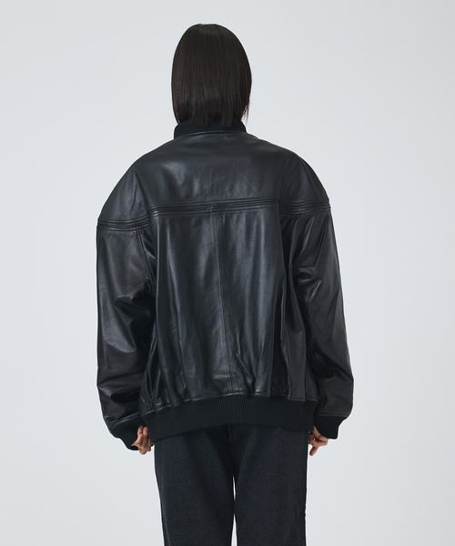 TOWNCRAFT(タウンクラフト)の「【TOWNCRAFT/タウンクラフト】Leather Derby Jacket / レザー ダービー ジャケット/ユニセックス(ブルゾン・メンズ・ブラック・L/M)」の7枚目の写真