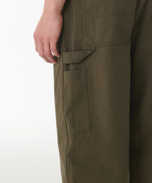 MUSINSA STANDARD（ムシンサスタンダード）の「キャンバスワイドダブルニーカーペンターパンツ [カーキ]（その他パンツ・メンズ・その他・29/30/31/33/26/27/28/40/38/42/36/34/32）」の8枚目の写真
