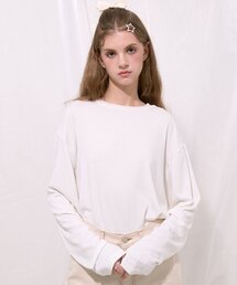 SALT AND CHOCOLATE（ソルトアンドチョコレート）の「Tensile Wool Long Sleeve T-shirt Ivory 4W2231302（Tシャツ/カットソー）」