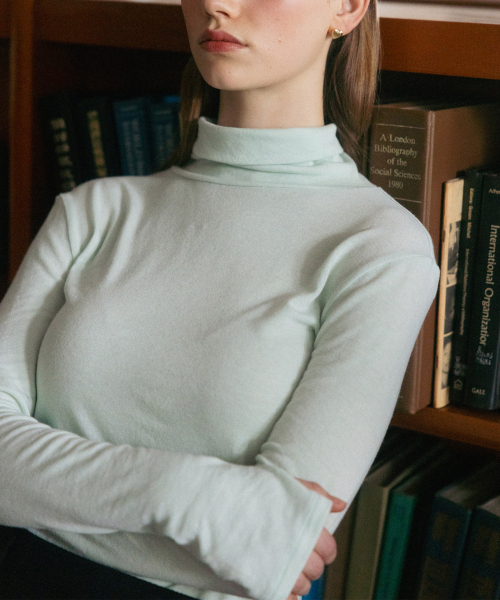 TTUDEMENT(トュードメント)の「ROLL-NECK LONG SLEEVE TOP MINT(Tシャツ/カットソー・レディース・その他・FREE)」の3枚目の写真