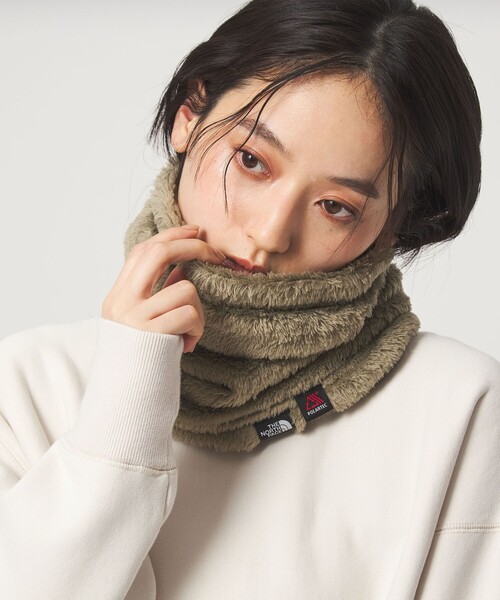 THE NORTH FACE（ザノースフェイス）の「＜THE NORTH FACE＞スーパーバーサロフトネックゲイター（ネックウォーマー/スヌード・レディース・ブラック/モカ・FREE）」の3枚目の写真