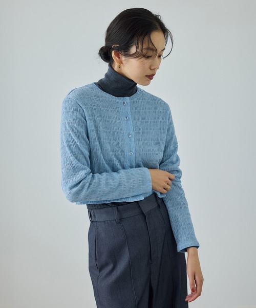 ROPE'(ロペ)の「ボタニカルダイコンパクトカーディガン/イージーケア・アンサンブル対応(カーディガン/ボレロ・レディース・サックスブルー/オレンジ系その他4/ピンク系その他2・FREE)」の18枚目の写真