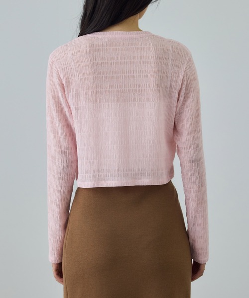 ROPE'(ロペ)の「ボタニカルダイコンパクトカーディガン/イージーケア・アンサンブル対応(カーディガン/ボレロ・レディース・サックスブルー/オレンジ系その他4/ピンク系その他2・FREE)」の8枚目の写真