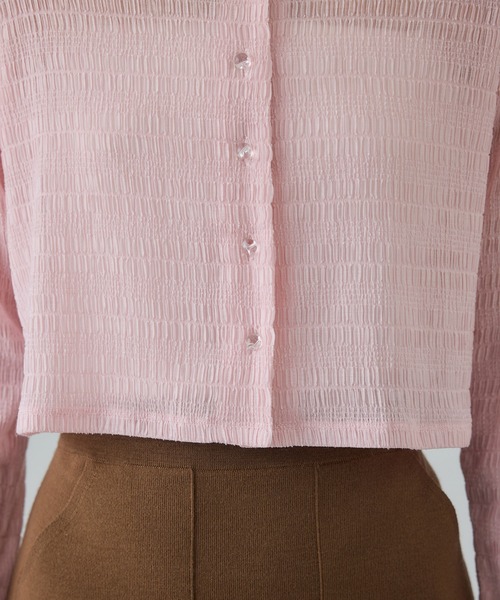 ROPE'(ロペ)の「ボタニカルダイコンパクトカーディガン/イージーケア・アンサンブル対応(カーディガン/ボレロ・レディース・サックスブルー/オレンジ系その他4/ピンク系その他2・FREE)」の11枚目の写真