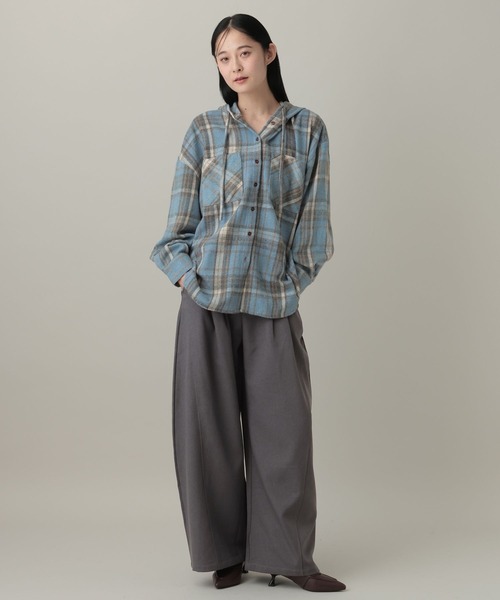 3.3 Field Trip （3.3フィールドトリップ）の「3.3 Field Trip／タイ付きワイドスラックス（その他パンツ・レディース・グレー/ブラック・SMALL/MEDIUM）」の7枚目の写真