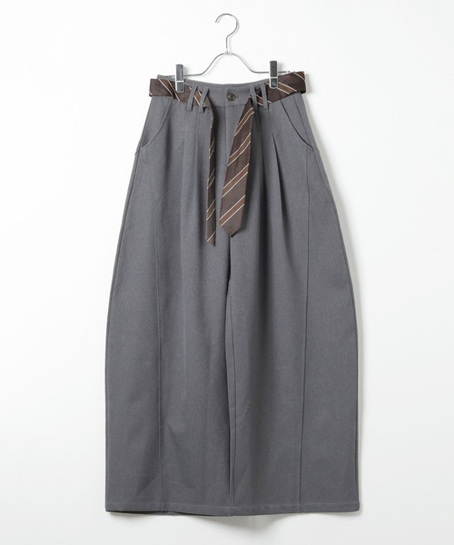 3.3 Field Trip （3.3フィールドトリップ）の「3.3 Field Trip／タイ付きワイドスラックス（その他パンツ・レディース・グレー/ブラック・SMALL/MEDIUM）」の14枚目の写真