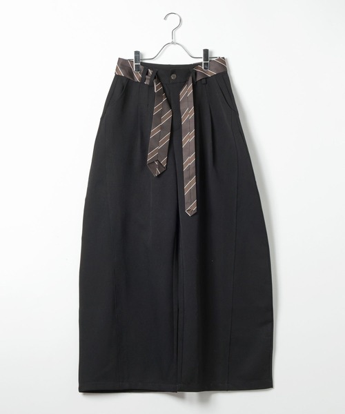 3.3 Field Trip （3.3フィールドトリップ）の「3.3 Field Trip／タイ付きワイドスラックス（その他パンツ・レディース・グレー/ブラック・SMALL/MEDIUM）」の13枚目の写真