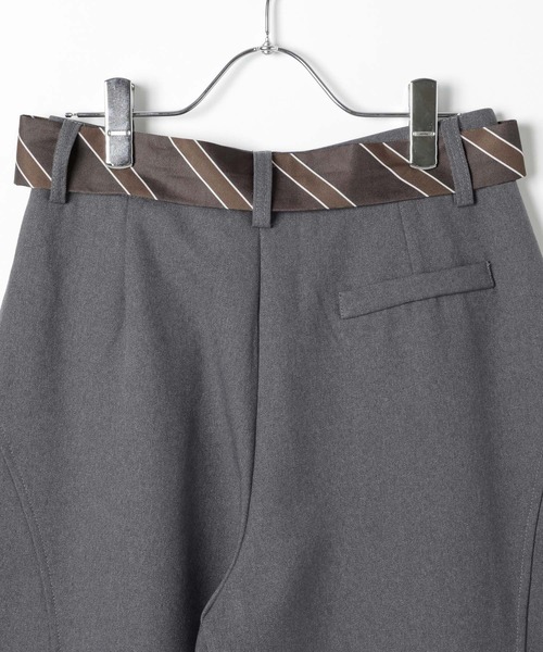 3.3 Field Trip （3.3フィールドトリップ）の「3.3 Field Trip／タイ付きワイドスラックス（その他パンツ・レディース・グレー/ブラック・SMALL/MEDIUM）」の20枚目の写真