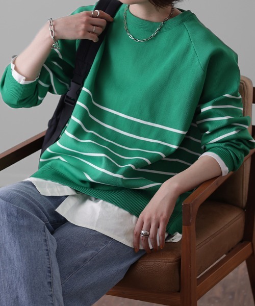 HUG.U(ハグユー)の「<選べる裏地> フェイクレイヤードシャツ(Tシャツ/カットソー・レディース・ホワイト系その他/ホワイト/ブラック系その他/ブラック系その他2・FREE)」の6枚目の写真