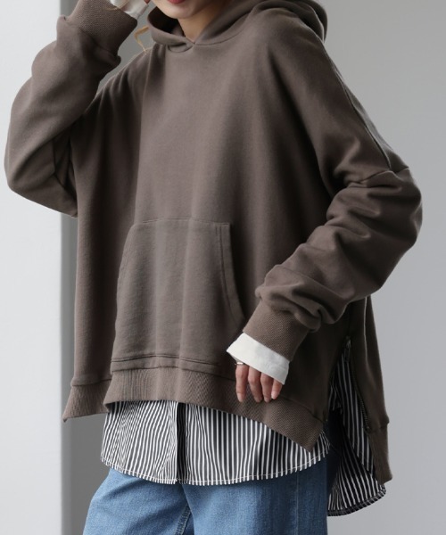 HUG.U(ハグユー)の「<選べる裏地> フェイクレイヤードシャツ(Tシャツ/カットソー・レディース・ホワイト系その他/ホワイト/ブラック系その他/ブラック系その他2・FREE)」の17枚目の写真
