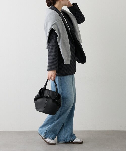 russet（ラシット）の「レザー2WAYミニトートバッグ（トートバッグ・レディース・アイボリー/ブラック/グレー系その他・FREE）」の4枚目の写真