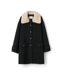 ジャケット・アウター CAEL handmade wool buckle short coat CAEL handmade wool buckle short coat