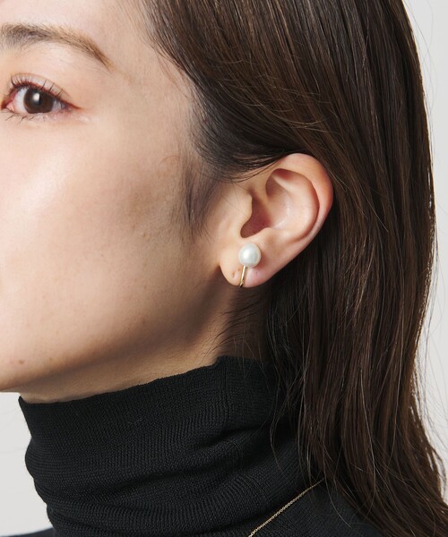 les bonbon（ルボンボン）の「＜les bonbon＞organic パール イヤリング（イヤリング・レディース・ホワイト・FREE）」の2枚目の写真