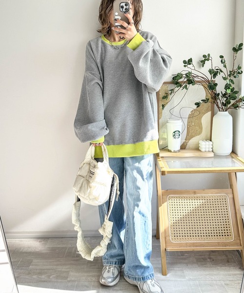 AMELY(エミリー)の「《emaさんコラボ》裏起毛 ワッフルトップス(Tシャツ/カットソー・レディース・ブラック/ライトグレー/ベージュ/グレー系その他/ブラウン系その他・フリー)」の11枚目の写真
