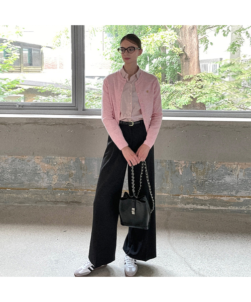 Modern wool blend cardigan