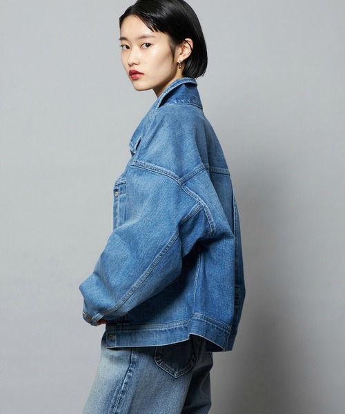 Lee(リー)の「Lee/リー【101周年記念モデル】101 LOOSEFIT COWBOYJACKET(デニムジャケット・レディース・ブルー・MEDIUM/SMALL)」の5枚目の写真