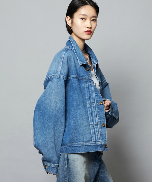 Lee(リー)の「Lee/リー【101周年記念モデル】101 LOOSEFIT COWBOYJACKET(デニムジャケット・レディース・ブルー・MEDIUM/SMALL)」の6枚目の写真