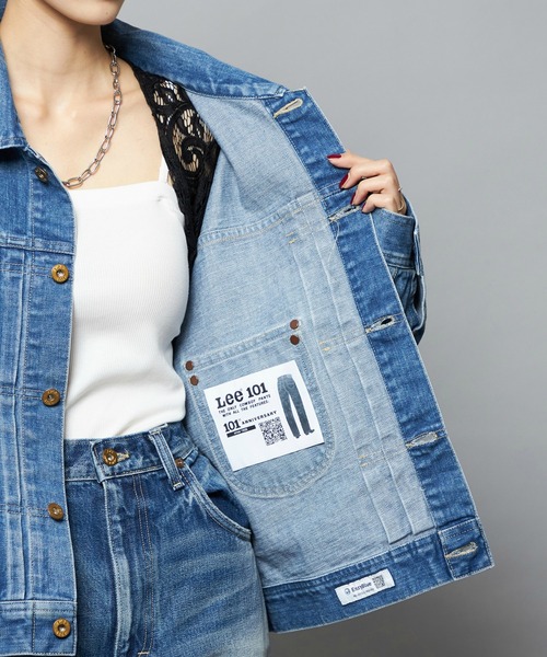 Lee(リー)の「Lee/リー【101周年記念モデル】101 LOOSEFIT COWBOYJACKET(デニムジャケット・レディース・ブルー・MEDIUM/SMALL)」の8枚目の写真