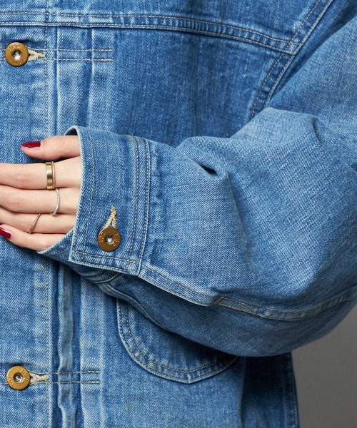 Lee(リー)の「Lee/リー【101周年記念モデル】101 LOOSEFIT COWBOYJACKET(デニムジャケット・レディース・ブルー・MEDIUM/SMALL)」の10枚目の写真