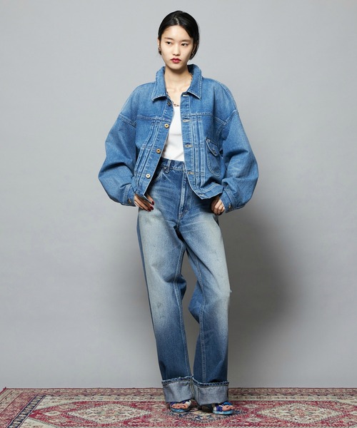 Lee(リー)の「Lee/リー【101周年記念モデル】101 LOOSEFIT COWBOYJACKET(デニムジャケット・レディース・ブルー・MEDIUM/SMALL)」の15枚目の写真
