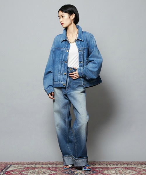 Lee(リー)の「Lee/リー【101周年記念モデル】101 LOOSEFIT COWBOYJACKET(デニムジャケット・レディース・ブルー・MEDIUM/SMALL)」の16枚目の写真