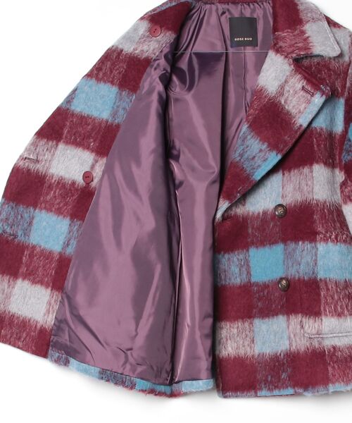 ROSE BUD（ローズバッド）の「SHAGGY CHECK COAT（その他アウター・レディース・イエロー/ブルー・ONE SIZE）」の7枚目の写真