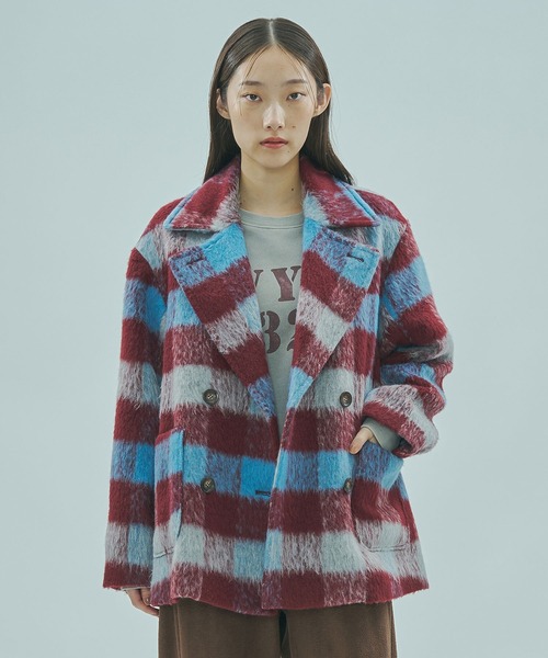 ROSE BUD（ローズバッド）の「SHAGGY CHECK COAT（その他アウター・レディース・イエロー/ブルー・ONE SIZE）」の12枚目の写真