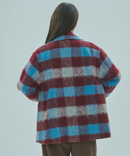 ROSE BUD（ローズバッド）の「SHAGGY CHECK COAT（その他アウター・レディース・イエロー/ブルー・ONE SIZE）」の14枚目の写真